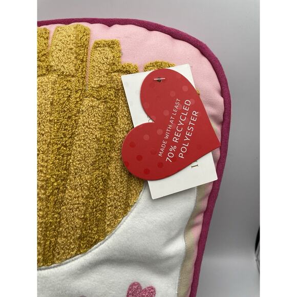 Isaac Mizrahi Fries Before Guys Pillow Cushion Valentines Day -Rare- New w/ Tags - Picture 2 of 10